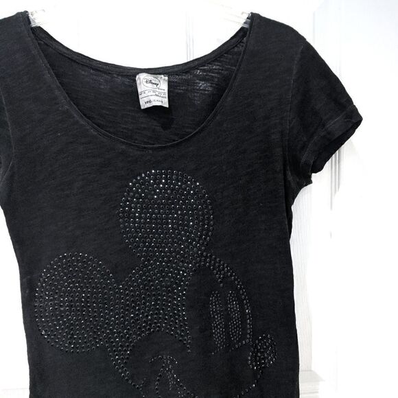 Disney MNG Jeans Mickey Mouse Embellished Tee XXS - Picture 3 of 7
